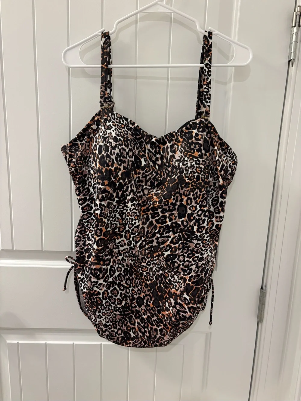 Swimsuits For All Kids Leopard Print One-Piece Swimsuit - Brown/Black/White